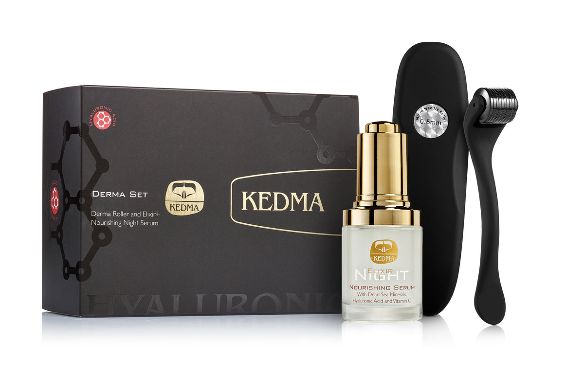 Derma Roller and Elixir+ Nourishing Night Serum Set